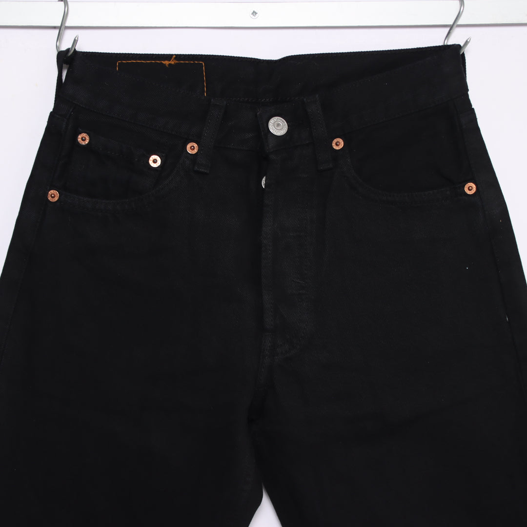 Levi's 501 regular fit W27 L34 jeans vintage in denim nero da donna deadstock w/tags