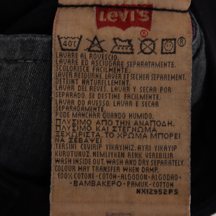 Levi's 501 regular fit W27 L34 jeans vintage in denim nero da donna deadstock w/tags
