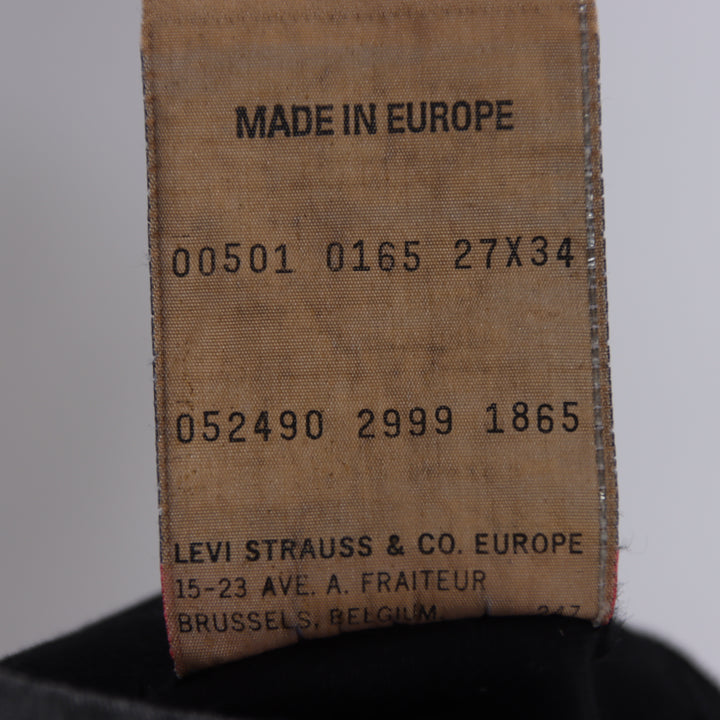 Levi's 501 regular fit W27 L34 jeans vintage in denim nero da donna deadstock w/tags