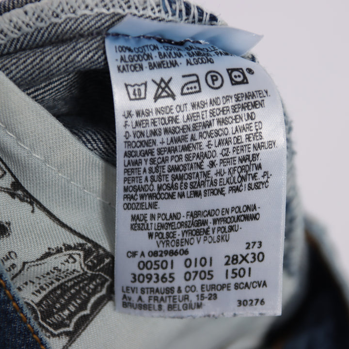 Levi's 501 regular fit W28 L30 jeans vintage in denim da donna