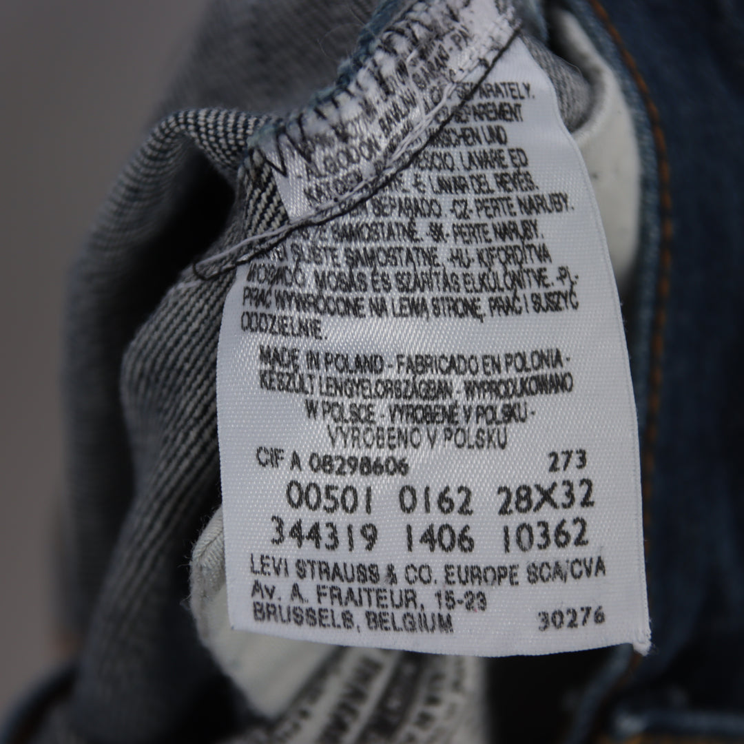 Levi's 501 regular fit W28 L32 jeans vintage in denim da donna