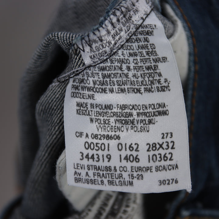Levi's 501 regular fit W28 L32 jeans vintage in denim da donna