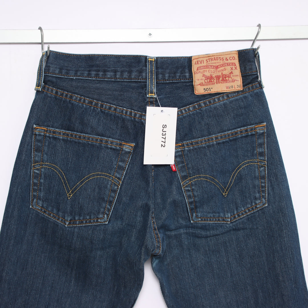 Levi's 501 regular fit W28 L32 jeans vintage in denim da donna