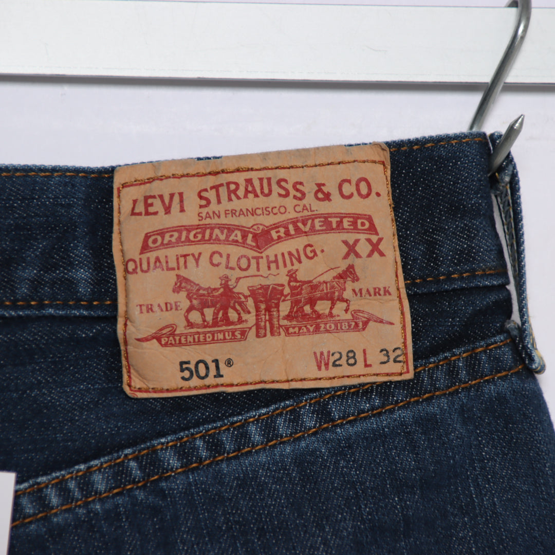 Levi's 501 regular fit W28 L32 jeans vintage in denim da donna