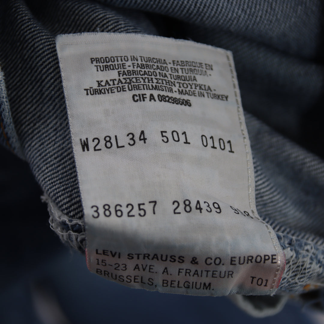 Levi's 501 regular fit W28 L34 jeans vintage in denim da donna