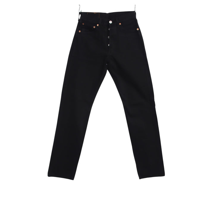Levi's 501 regular fit W28 L34 jeans vintage in denim nero da donna deadstock