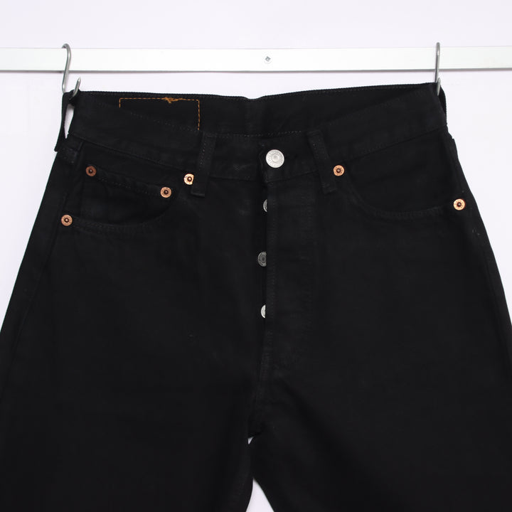Levi's 501 regular fit W28 L34 jeans vintage in denim nero da donna deadstock