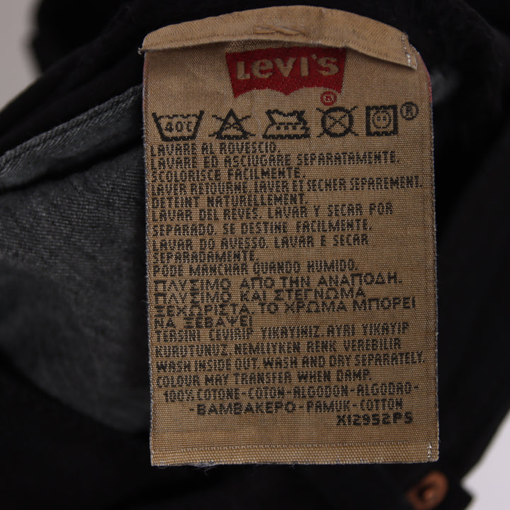 Levi's 501 regular fit W28 L34 jeans vintage in denim nero da donna deadstock
