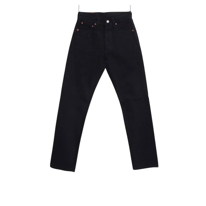 Levi's 501 regular fit W28 L34 jeans vintage in denim nero da donna made in USA deadstock w/tags