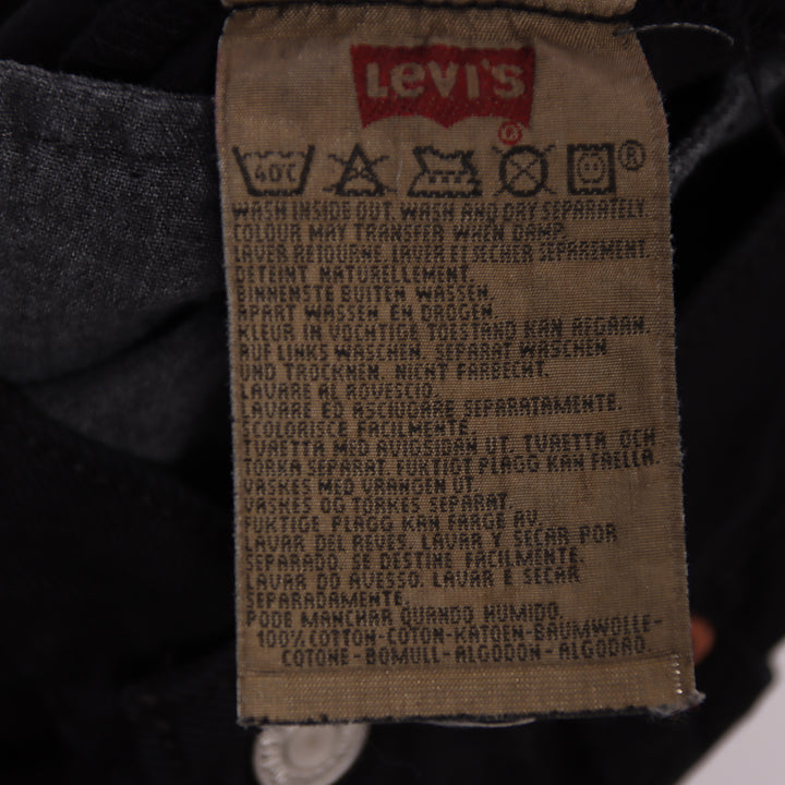 Levi's 501 regular fit W28 L34 jeans vintage in denim nero da donna made in USA deadstock w/tags