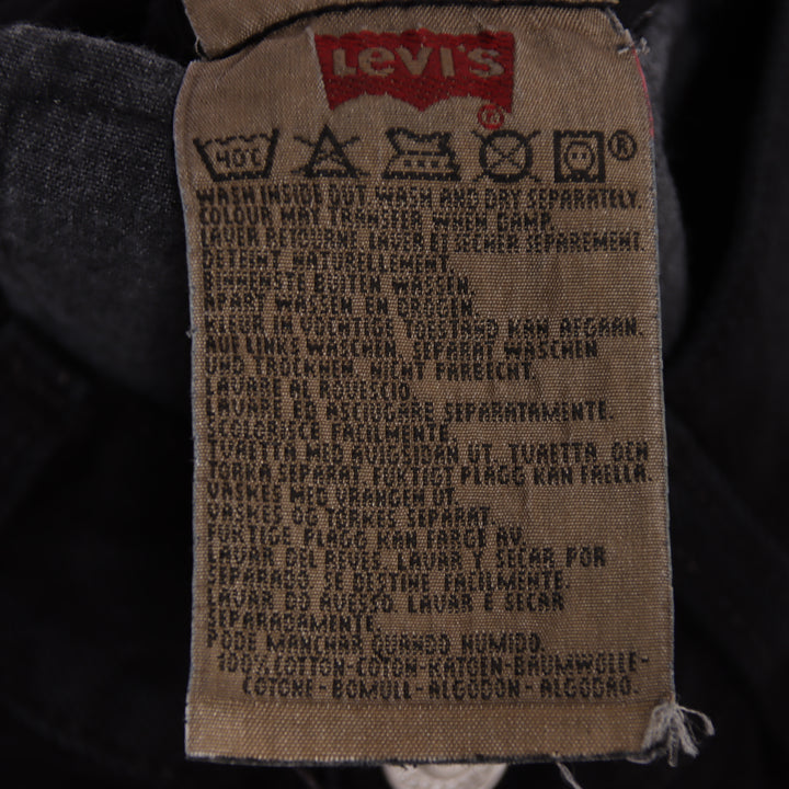 Levi's 501 regular fit W28 L34 jeans vintage in denim nero da donna made in USA deadstock
