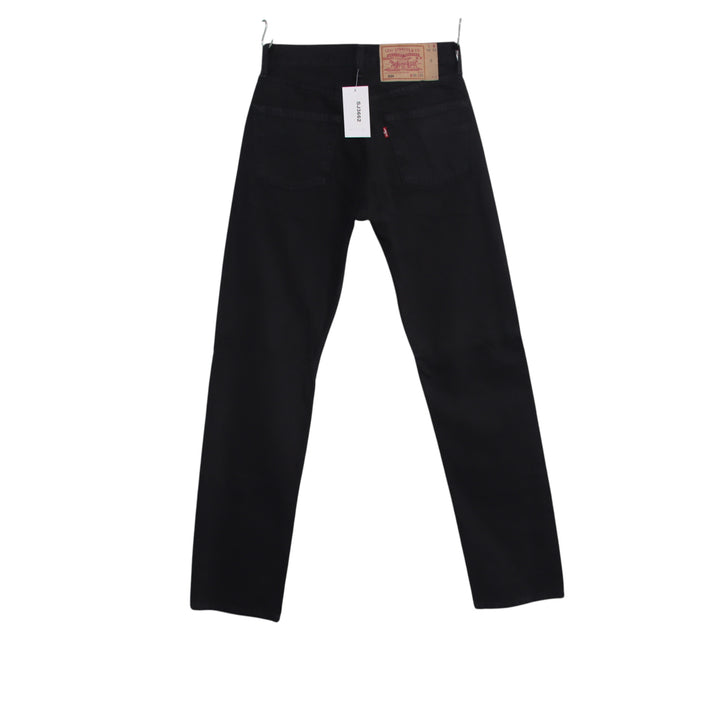 Levi's 501 regular fit W28 L34 jeans vintage in denim nero da donna made in USA deadstock