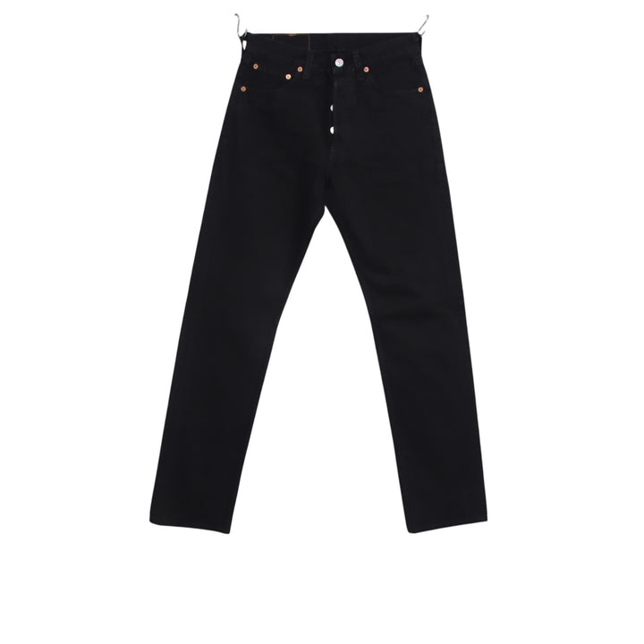 Levi's 501 regular fit W28 L34 jeans vintage in denim nero da donna made in USA deadstock w/tags