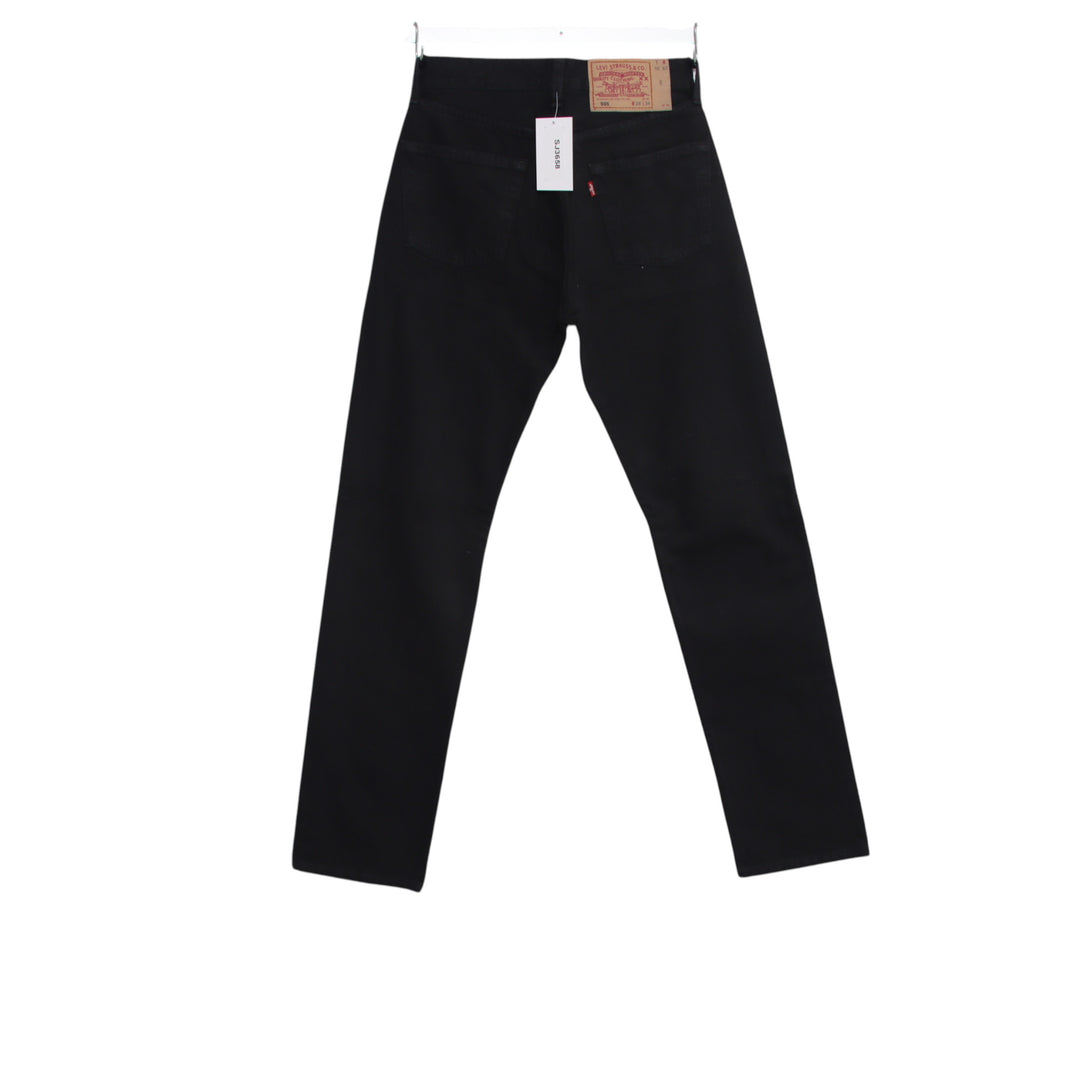 Levi's 501 regular fit W28 L34 jeans vintage in denim nero da donna made in USA deadstock w/tags