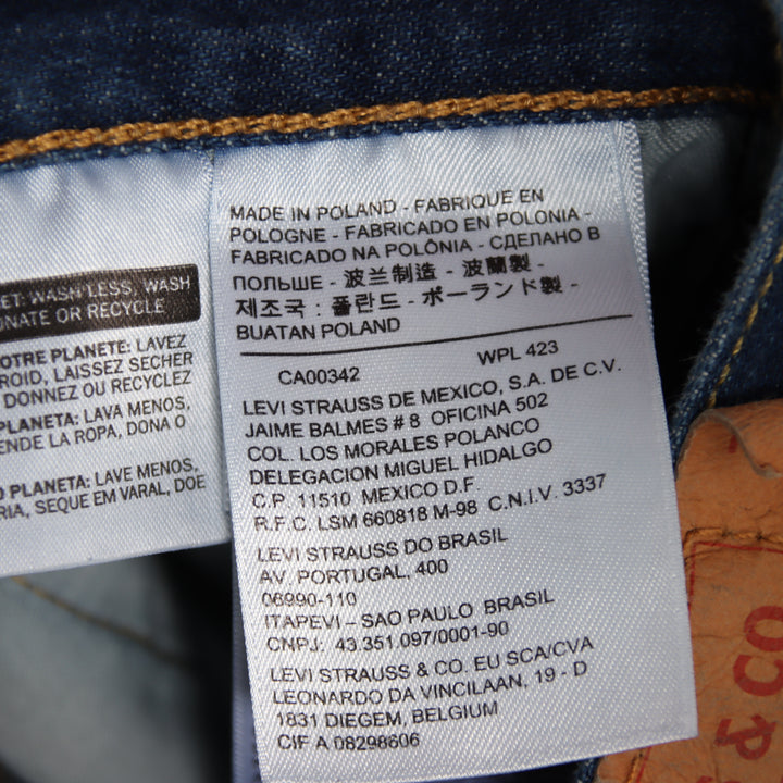 Levi's 501 regular fit W29 L32 jeans in denim da donna
