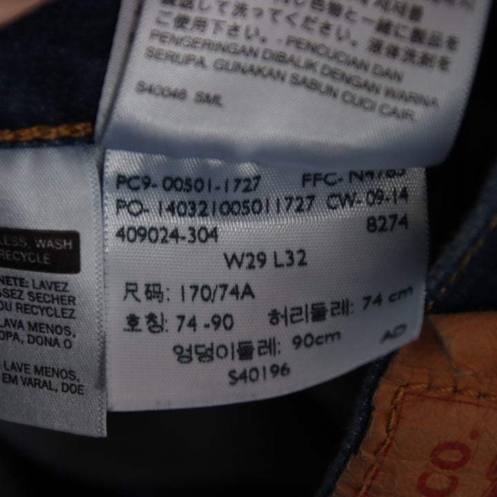 Levi's 501 regular fit W29 L32 jeans in denim da donna