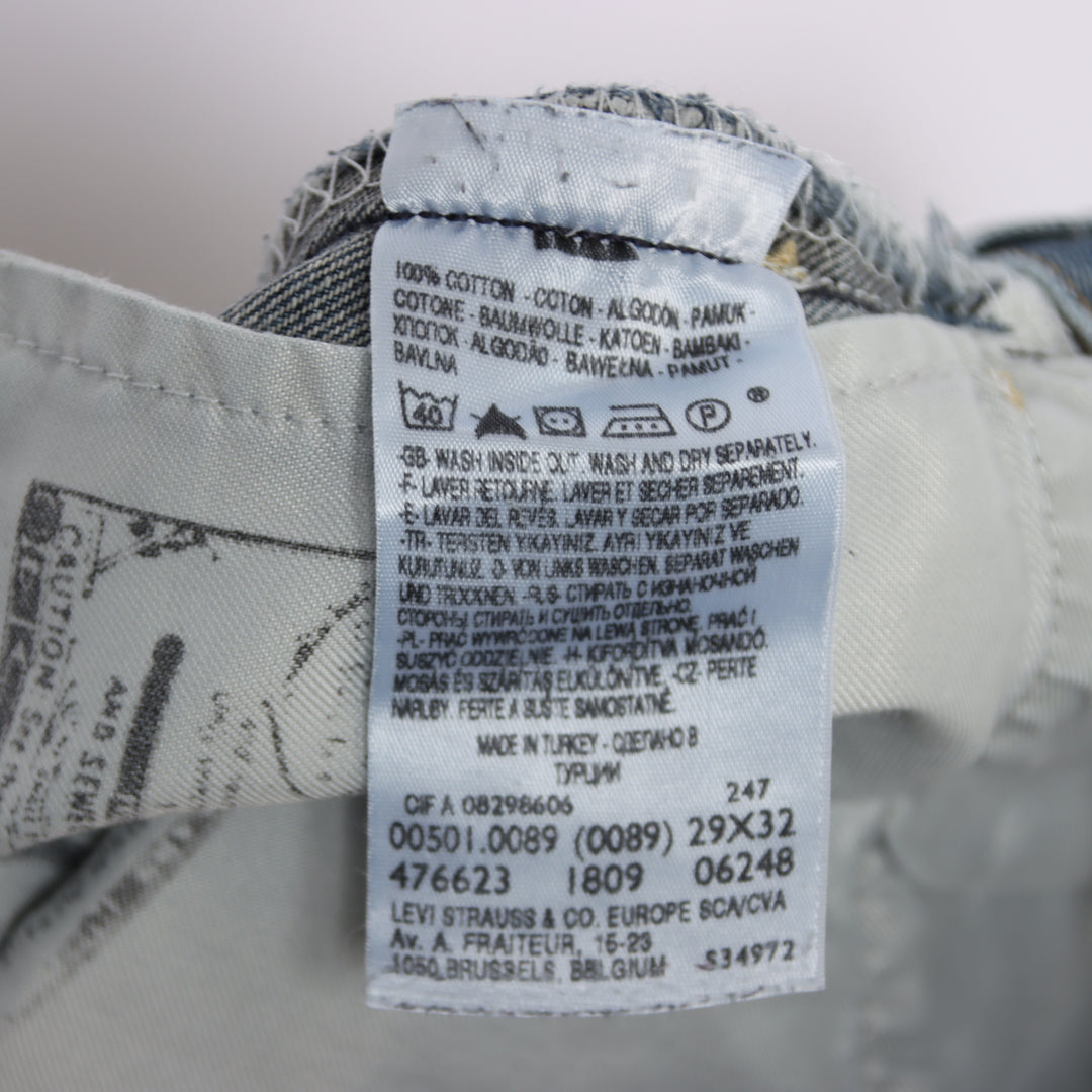 Levi's 501 regular fit W29 L32 jeans vintage in denim da donna