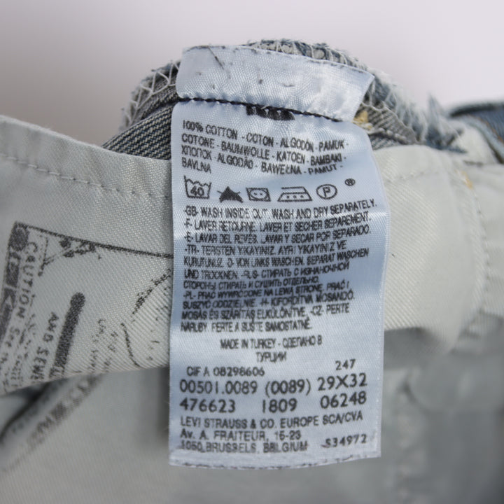 Levi's 501 regular fit W29 L32 jeans vintage in denim da donna