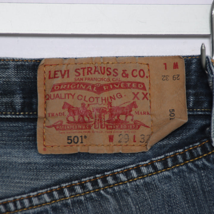 Levi's 501 regular fit W29 L32 jeans vintage in denim da donna