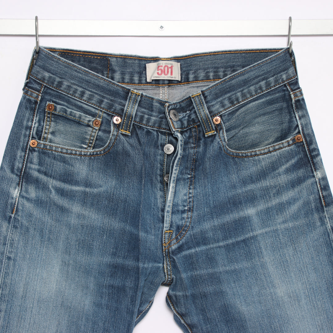 Levi's 501 regular fit W29 L32 jeans vintage in denim da donna