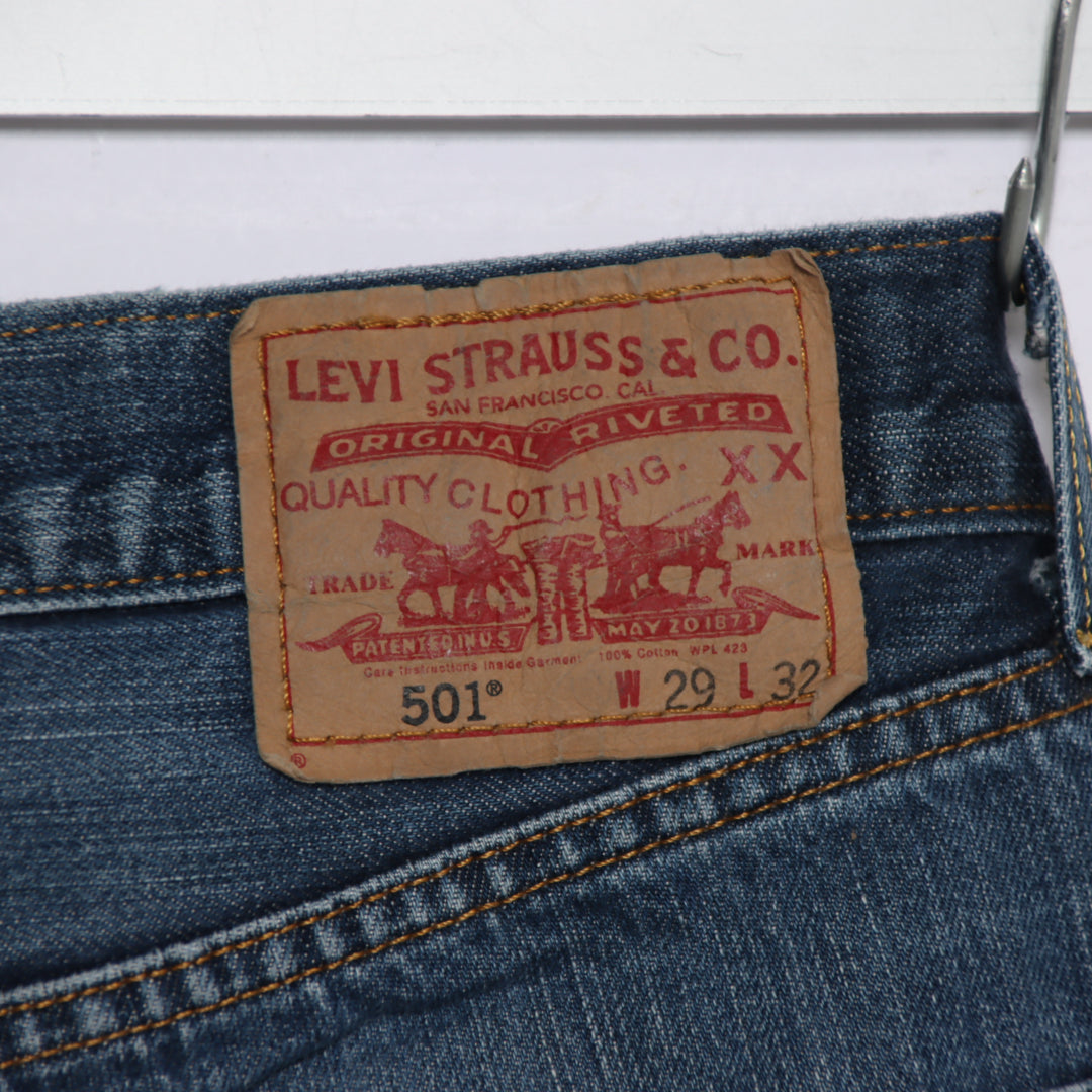 Levi's 501 regular fit W29 L32 jeans vintage in denim da donna