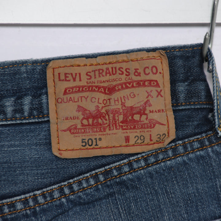 Levi's 501 regular fit W29 L32 jeans vintage in denim da donna