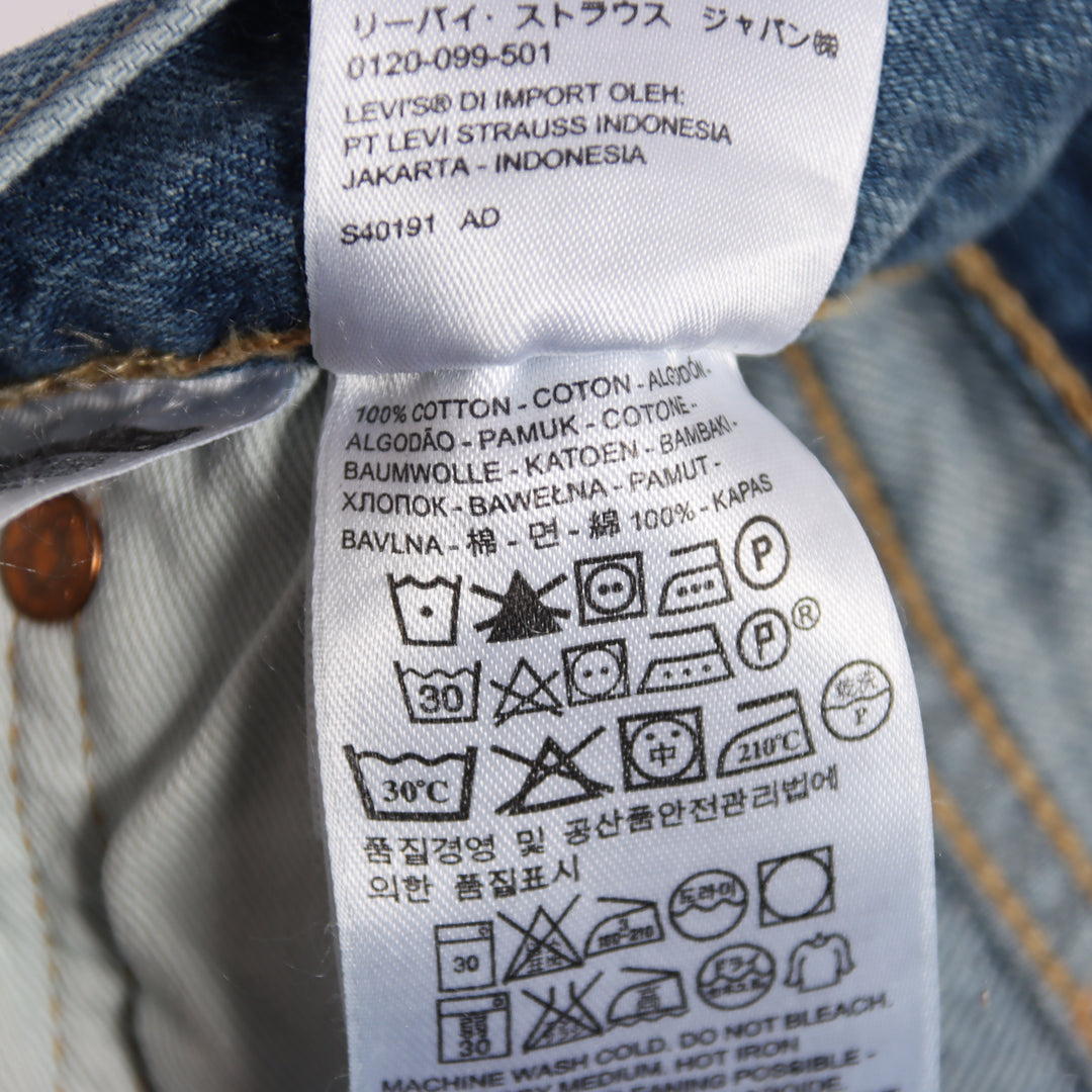 Levi's 501 regular fit W29 L34 jeans in denim da donna