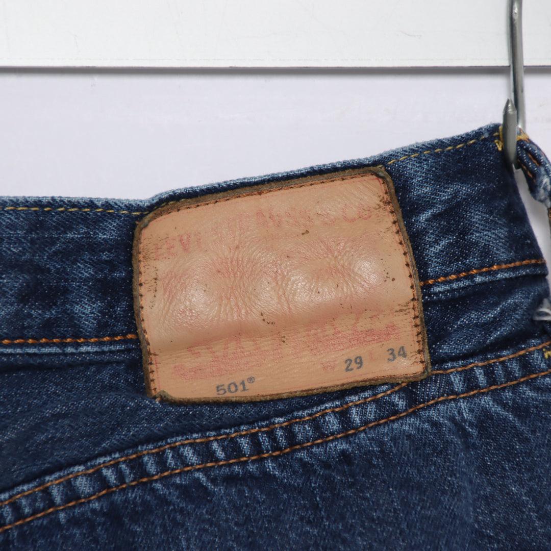 Levi's 501 regular fit W29 L34 jeans vintage in denim da donna