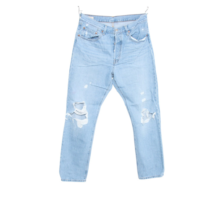 Levi's 501 regular fit W30 L30 jeans custom in denim unisex