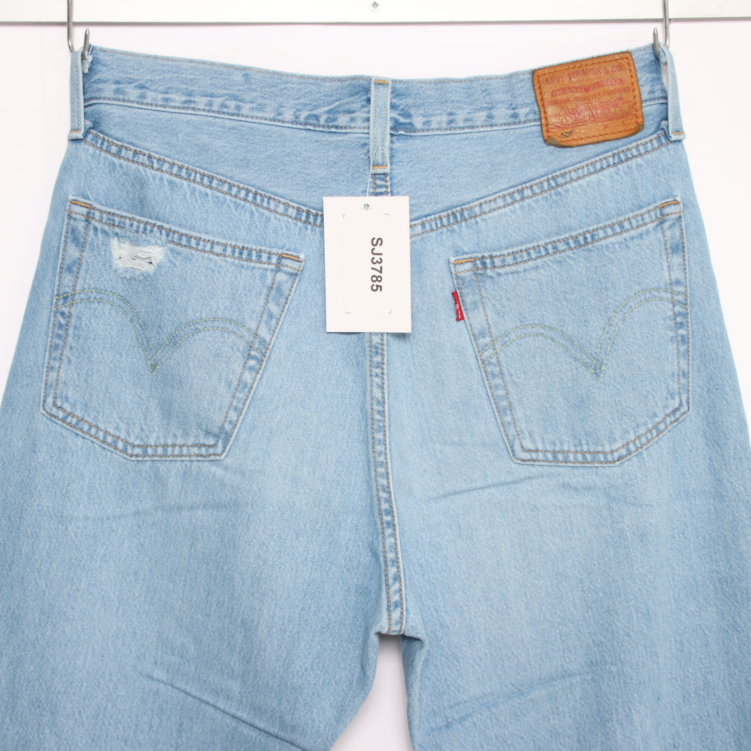 Levi's 501 regular fit W30 L30 jeans custom in denim unisex