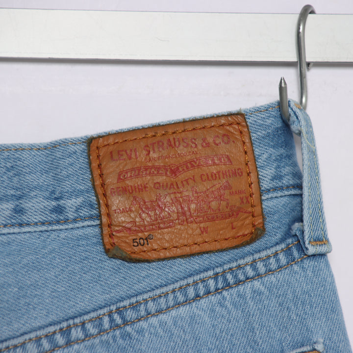Levi's 501 regular fit W30 L30 jeans custom in denim unisex