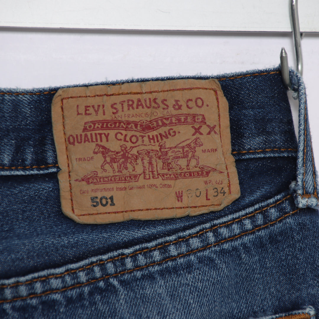 Levi's 501 regular fit W30 L34 jeans vintage in denim unisex