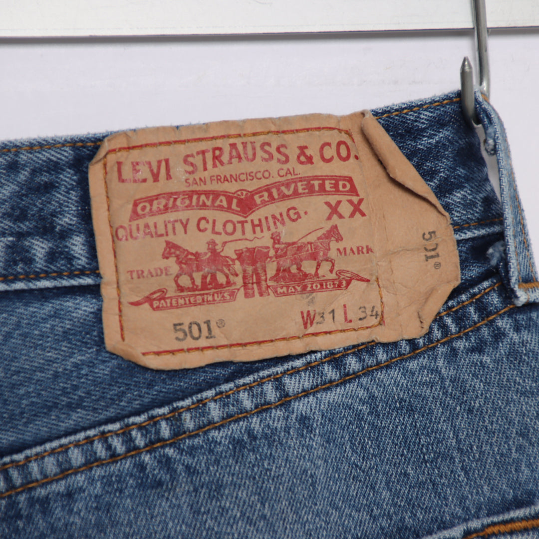 Levi's 501 regular fit W31 L34 jeans vintage in denim unisex