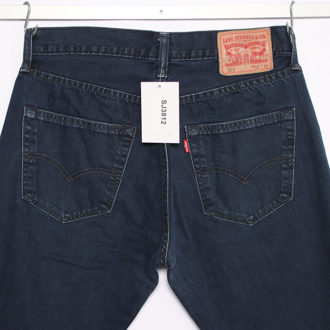 Levi's 501 regular fit W32 L32 jeans in denim blu unisex