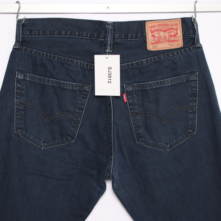 Levi's 501 regular fit W32 L32 jeans in denim blu unisex
