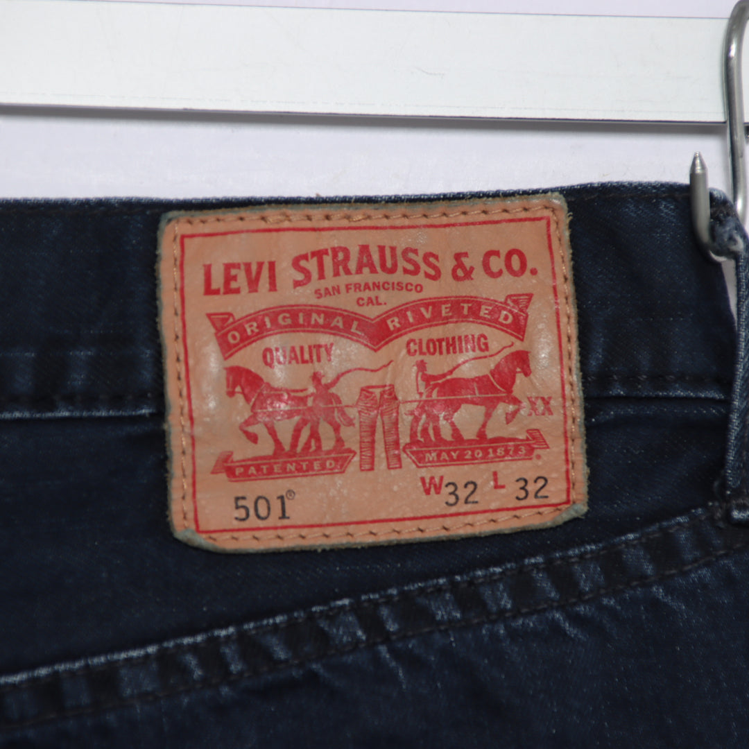 Levi's 501 regular fit W32 L32 jeans in denim blu unisex