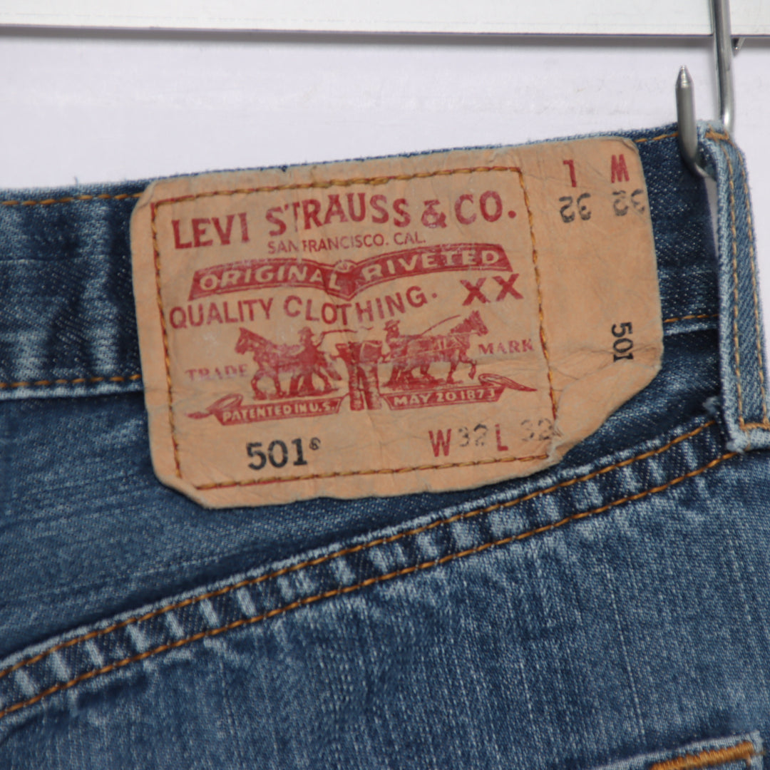 Levi's 501 regular fit W32 L32 jeans vintage in denim unisex