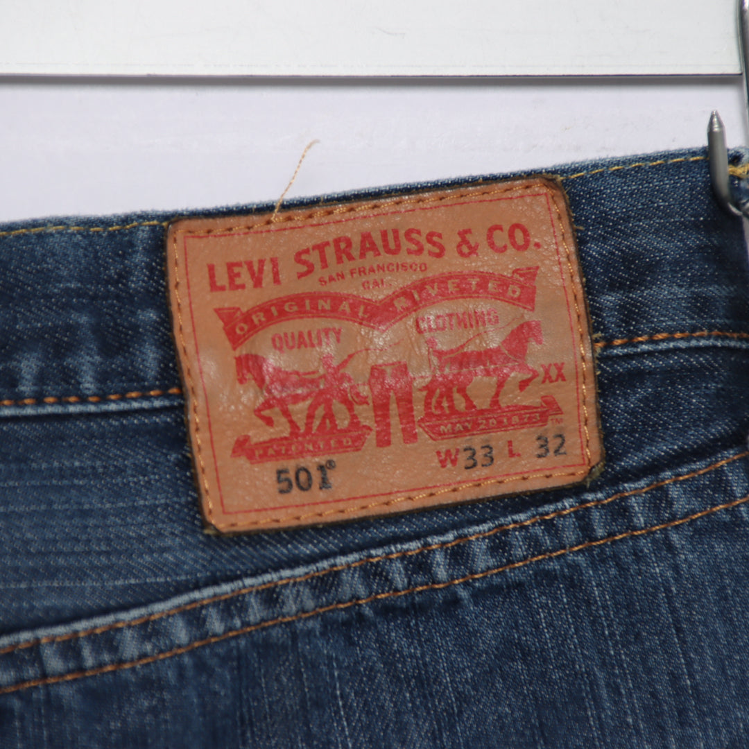 Levi's 501 regular fit W33 L32 jeans in denim unisex