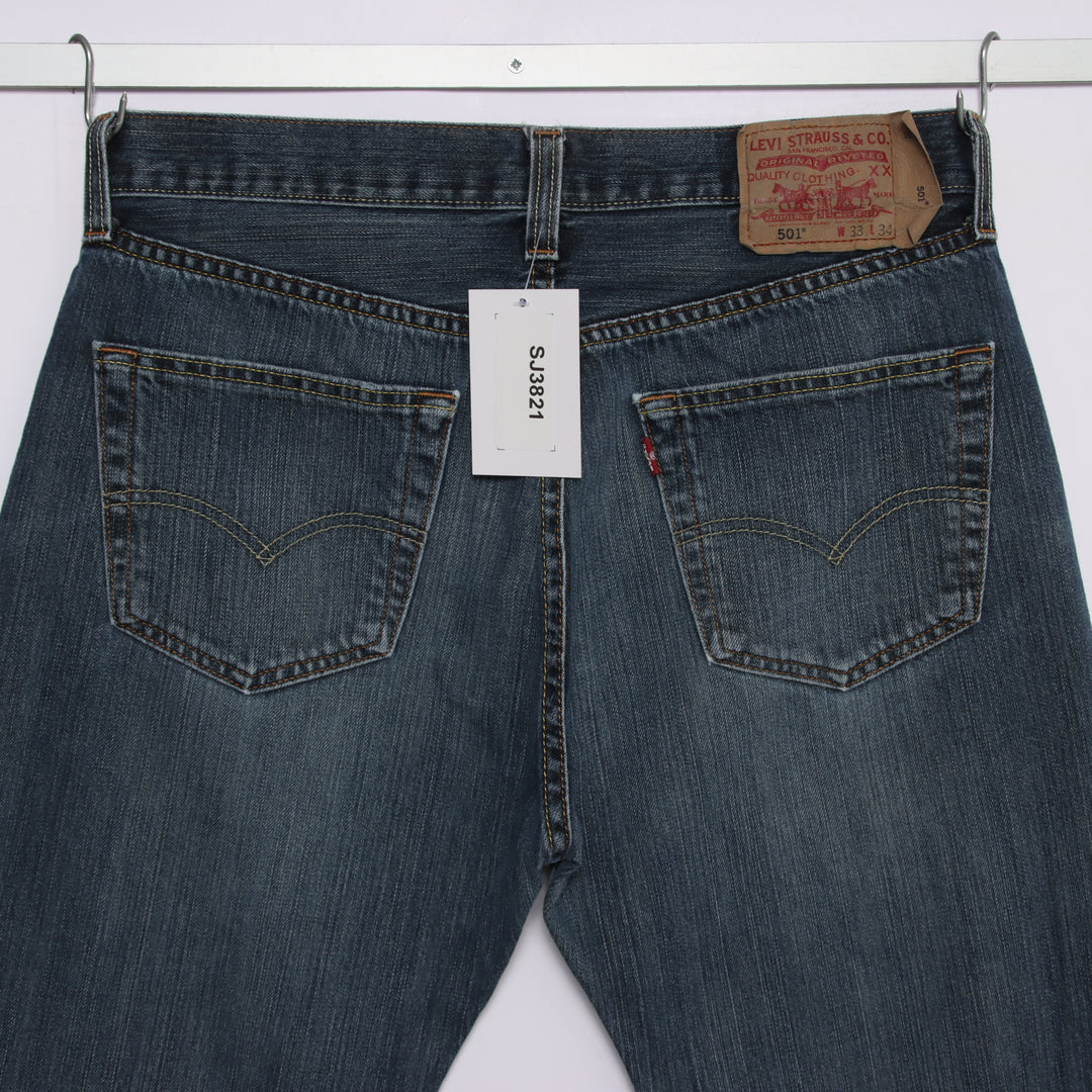Levi's 501 regular fit W33 L34 jeans vintage in denim unisex
