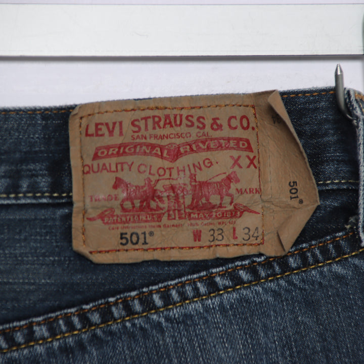 Levi's 501 regular fit W33 L34 jeans vintage in denim unisex
