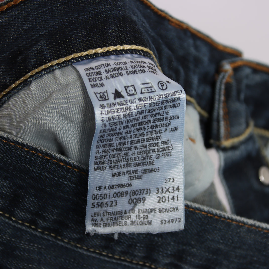 Levi's 501 regular fit W33 L34 jeans vintage in denim unisex