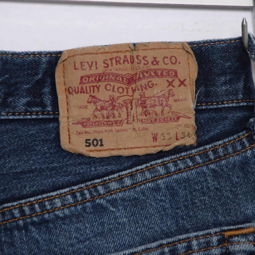 Levi's 501 regular fit W33 L34 jeans vintage in denim unisex