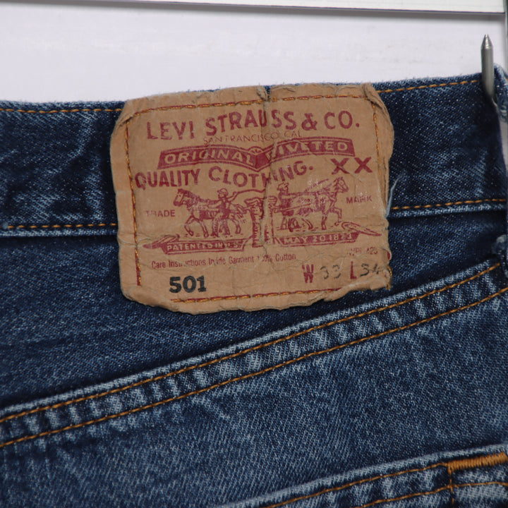 Levi's 501 regular fit W33 L34 jeans vintage in denim unisex