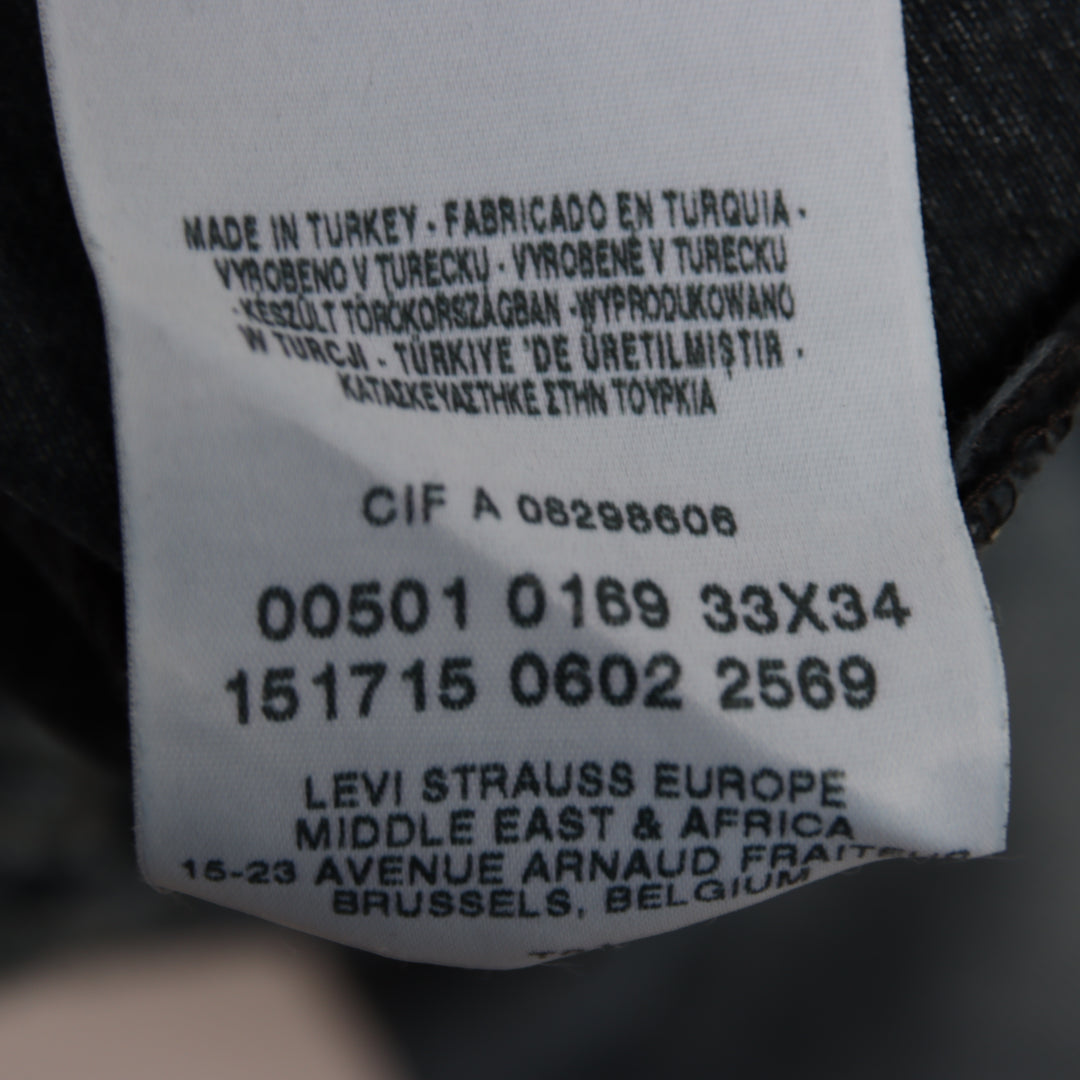 Levi's 501 regular fit W33 L34 jeans vintage in denim unisex