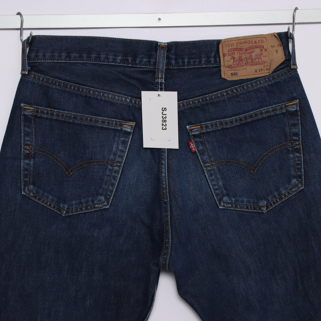 Levi's 501 regular fit W33 L34 jeans vintage in denim unisex