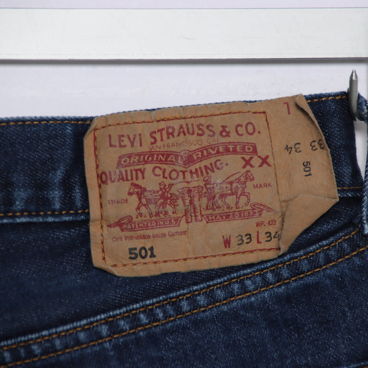 Levi's 501 regular fit W33 L34 jeans vintage in denim unisex