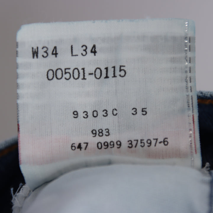 Levi's 501 regular fit W34 L34 jeans vintage in denim da uomo