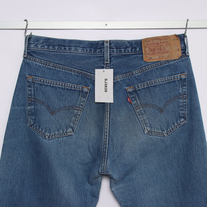 Levi's 501 regular fit W34 L34 jeans vintage in denim da uomo