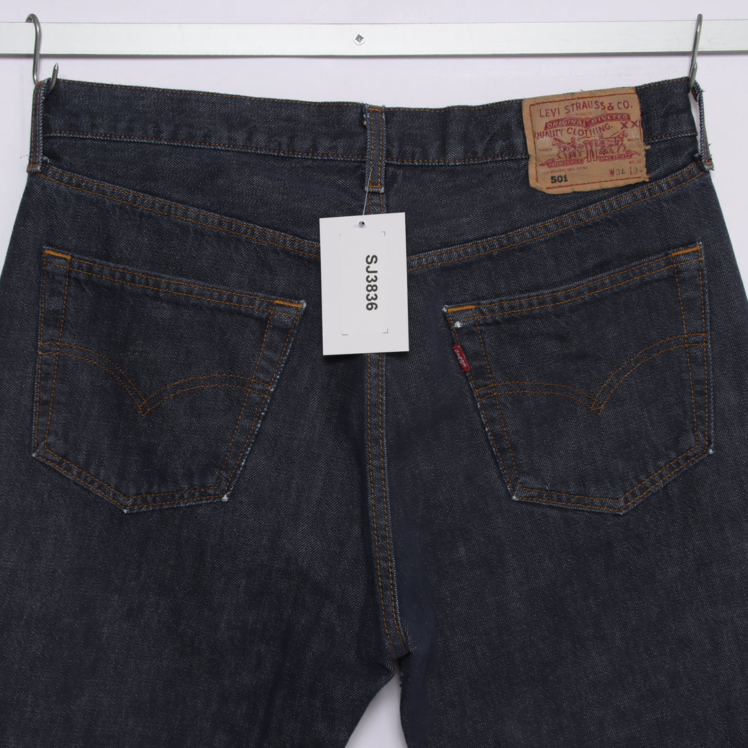Levi's 501 regular fit W34 L34 jeans vintage in denim da uomo