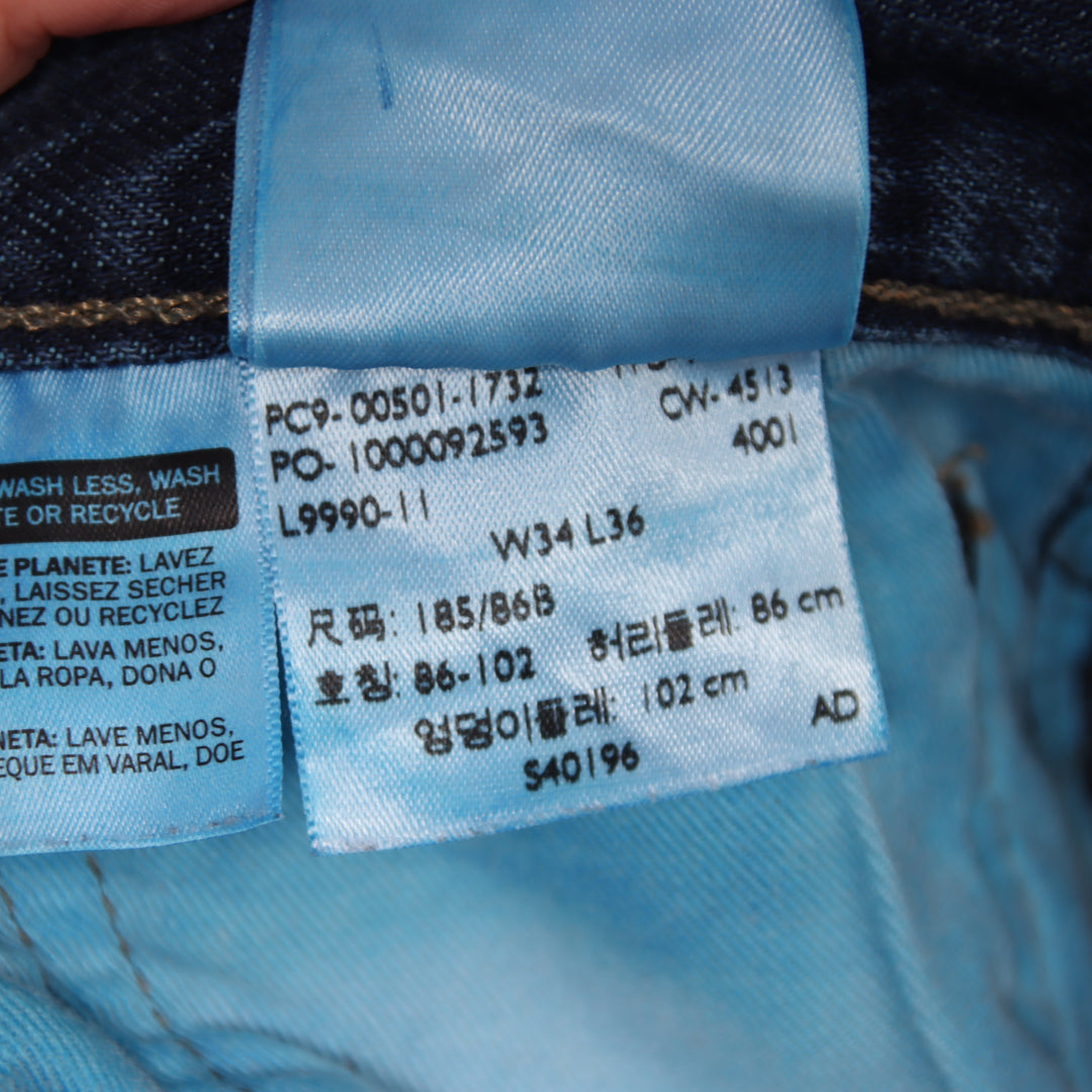 Levi's 501 regular fit W34 L36 jeans in denim da uomo